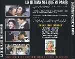 carátula trasera de divx de La Ultima Vez Que Vi Paris - V2