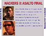 carátula trasera de divx de Hackers 2 - Asalto Final