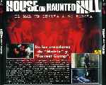 carátula trasera de divx de House On Haunted Hill - 1999