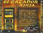carátula trasera de divx de El Cazador Ninja