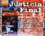 carátula trasera de divx de Justicia Final - 2001