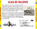 carátula trasera de divx de Alma De Valiente
