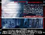 carátula trasera de divx de Actividad Paranormal 3