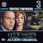 carátula frontal de divx de Ley Y Orden - Accion Criminal - Temporada 03