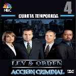 carátula frontal de divx de Ley Y Orden - Accion Criminal - Temporada 04