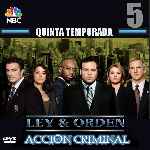 carátula frontal de divx de Ley Y Orden - Accion Criminal - Temporada 05