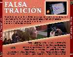 carátula trasera de divx de Falsa Traicion 