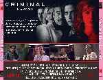 carátula trasera de divx de Criminal - 2019