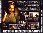 carátula trasera de divx de Actos Desesperados