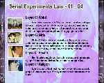 carátula trasera de divx de Lain - Capitulos 1-4