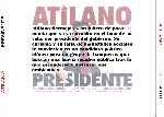 carátula trasera de divx de Atilano Presidente