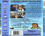 carátula trasera de divx de Codigo Desconocido