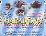 carátula trasera de divx de Maradona - Vida Palabra Y Goles