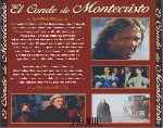 carátula trasera de divx de El Conde De Montecristo - 1998