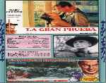 carátula trasera de divx de La Gran Prueba