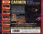 carátula trasera de divx de Carmen - 1983