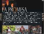 carátula trasera de divx de La Promesa - 2004
