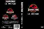 carátula dvd de Jurassic Park - Parque Jurasico - Trilogia - Custom - V3